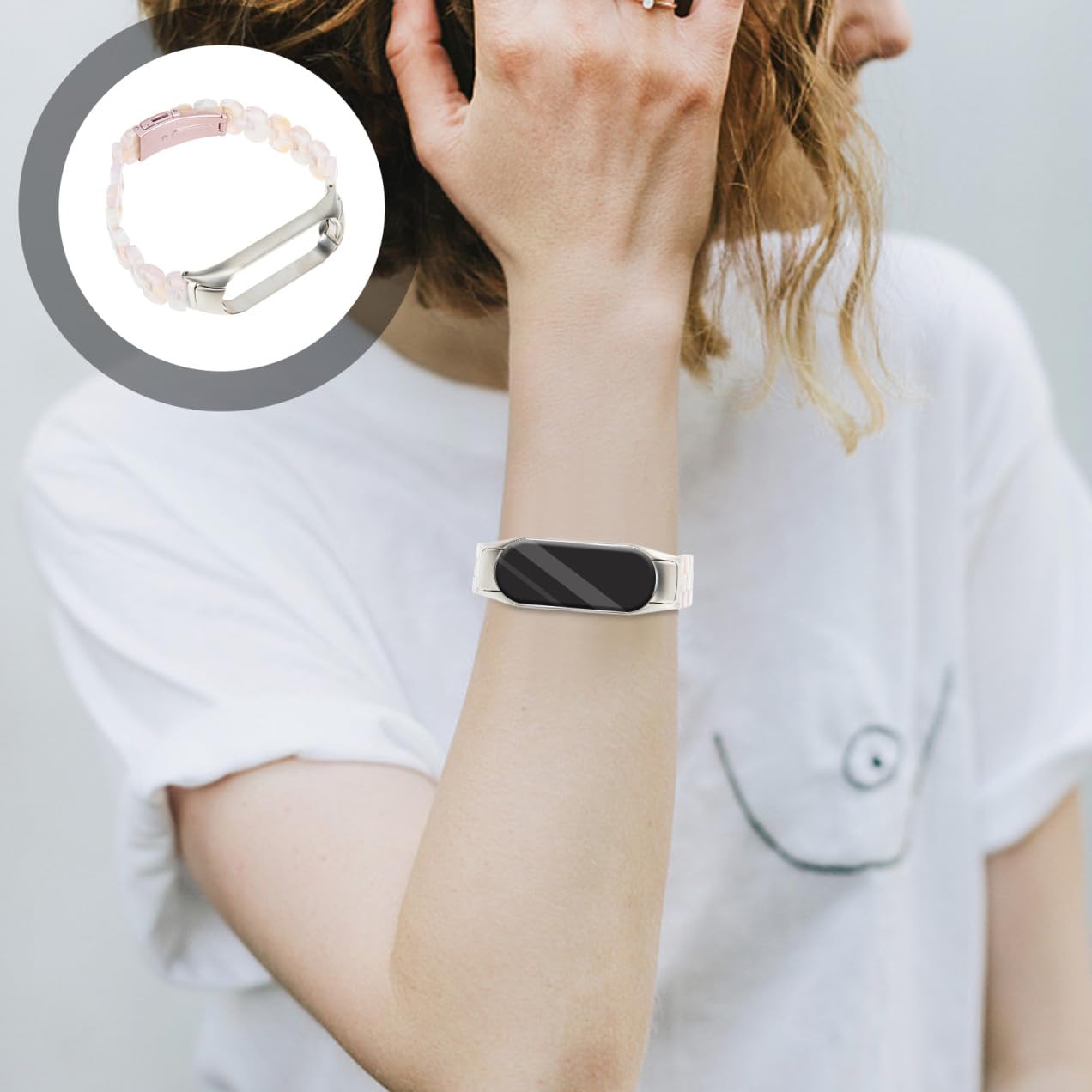 DOITOOL Lot De 4 Bracelets De Montre En Résine Avec Boucle En Acier Inoxydable Pour Femmes Bracelet De Rechange 5/6 Accessoires Pour Montres Connectées Tendance