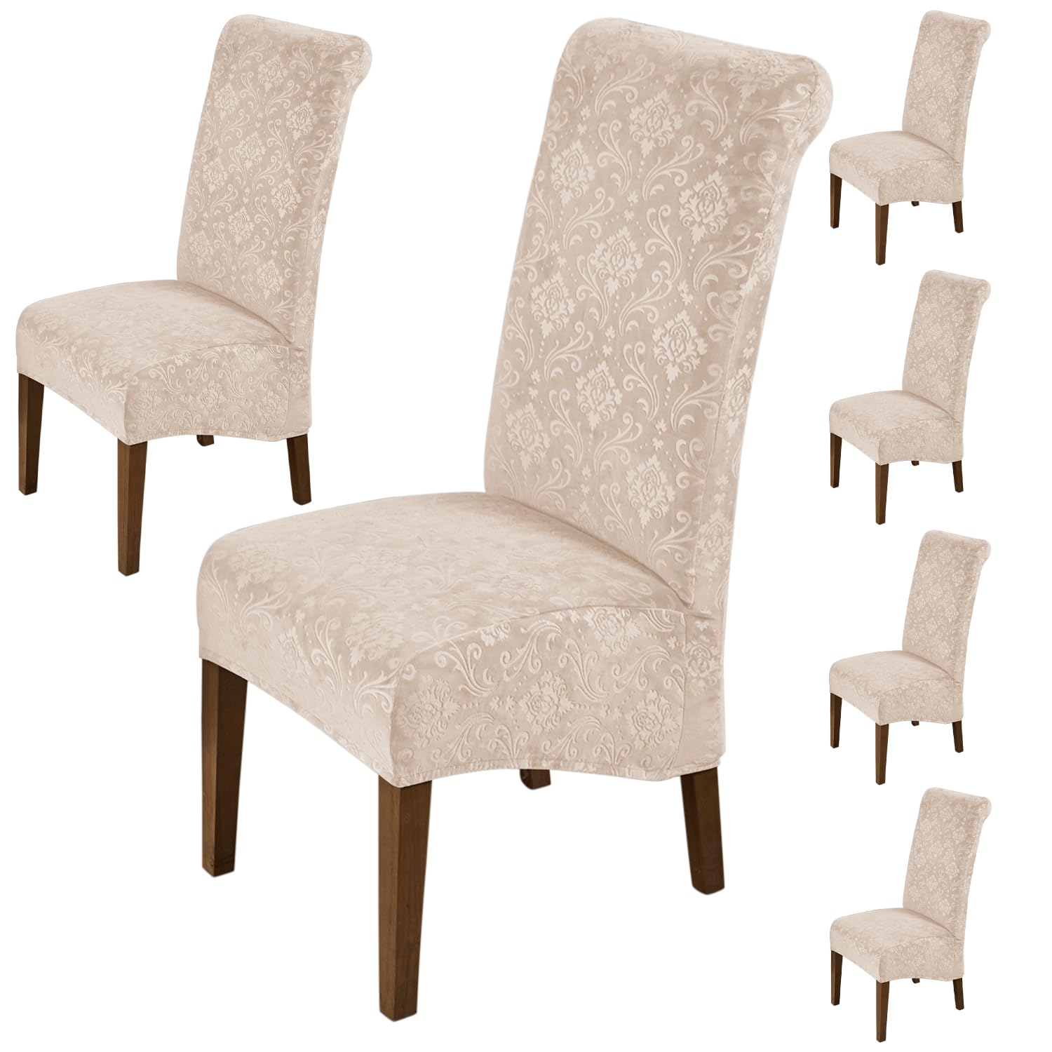 Velvet Dining Chair Covers - Set of 6 -15