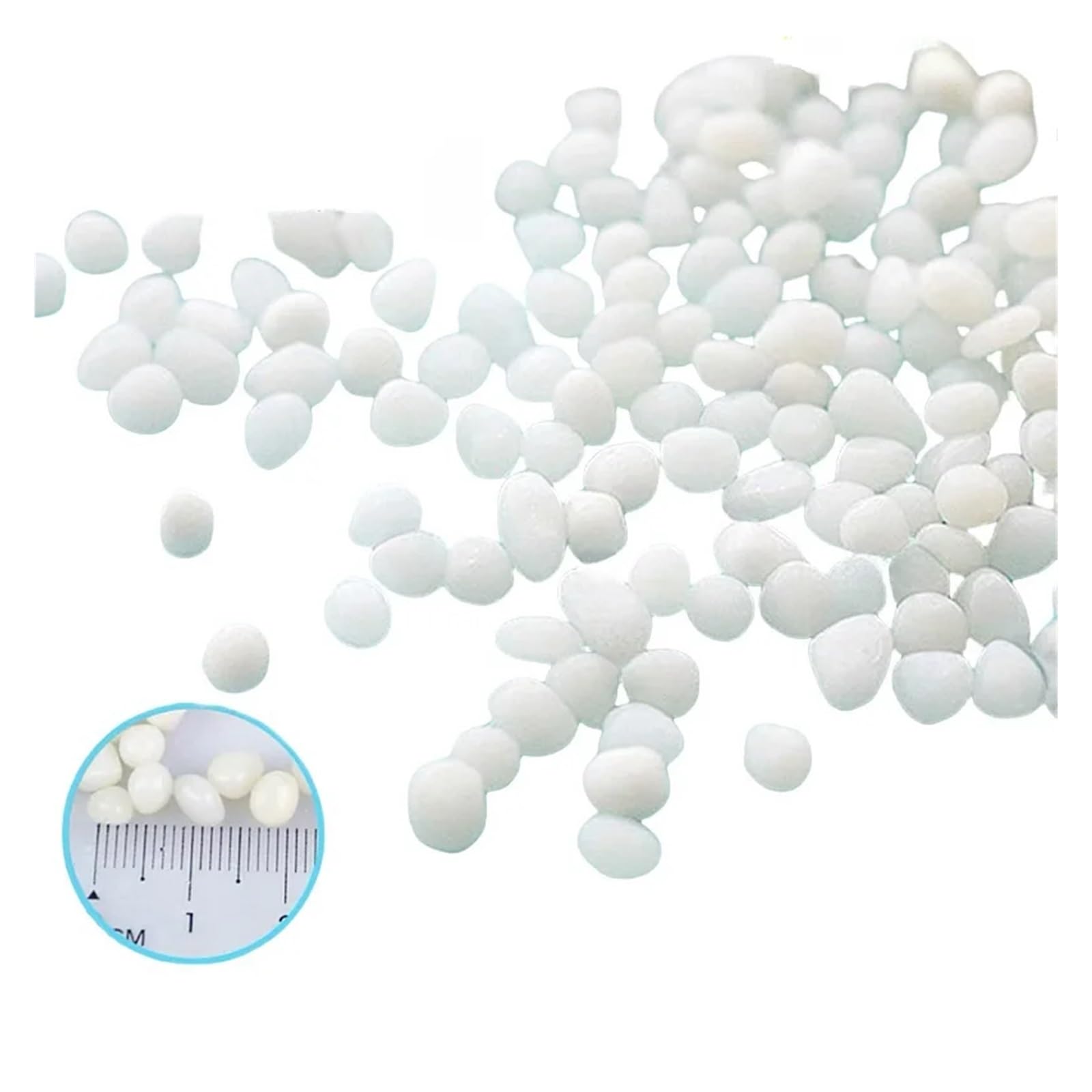 Ciottoli di Vetro Trasparente 100/200/500g for Acquario Ciottoli Colorati Accessori for acquari Decorazione della casa per Vasi di Fiori, Giardino E Acquario(White,500g)