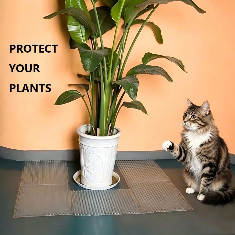 20 Pack Scat Mat for Cats-16 x 13 Inch Cat Spike Mat with Spike, Pet Training Mat Device for Cat Repellent Indoor/Outdoor to Deter Cats and Other Animals for All Seasons