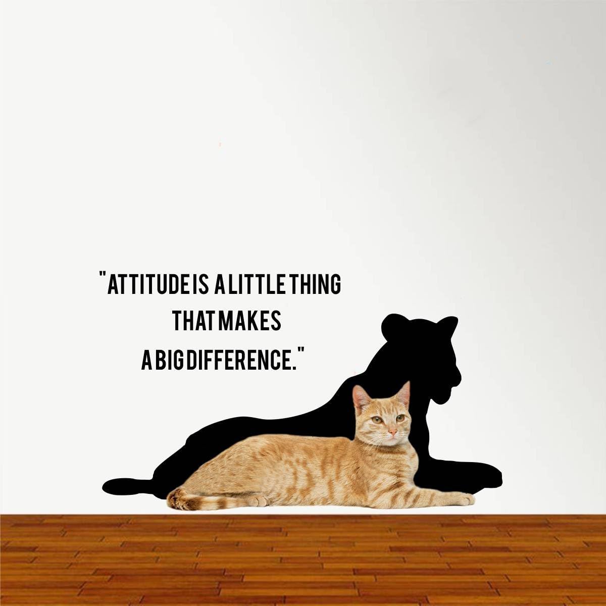 Rawpockets Decal Attitude is a Little Thing That Makes a Big Difference. Medium Size Wall Sticker (Wall Coverage Area 40 CM X Width 70 CM)