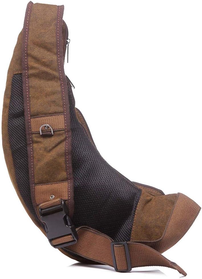 Hebetag Leather Sling Bag Crossbody Backpack for Men Women Travel Outdoor Camping - Image 3