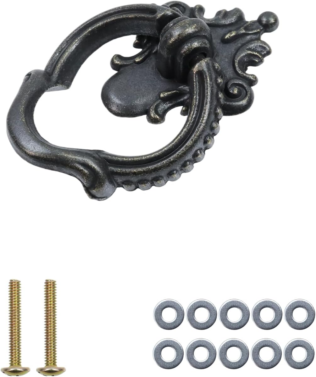 Vintage Cabinet Pulls Ring Drawer Pulls, Antique Style Kitchen Cabinet Handles Pulls Vintage Pulls,Style 1