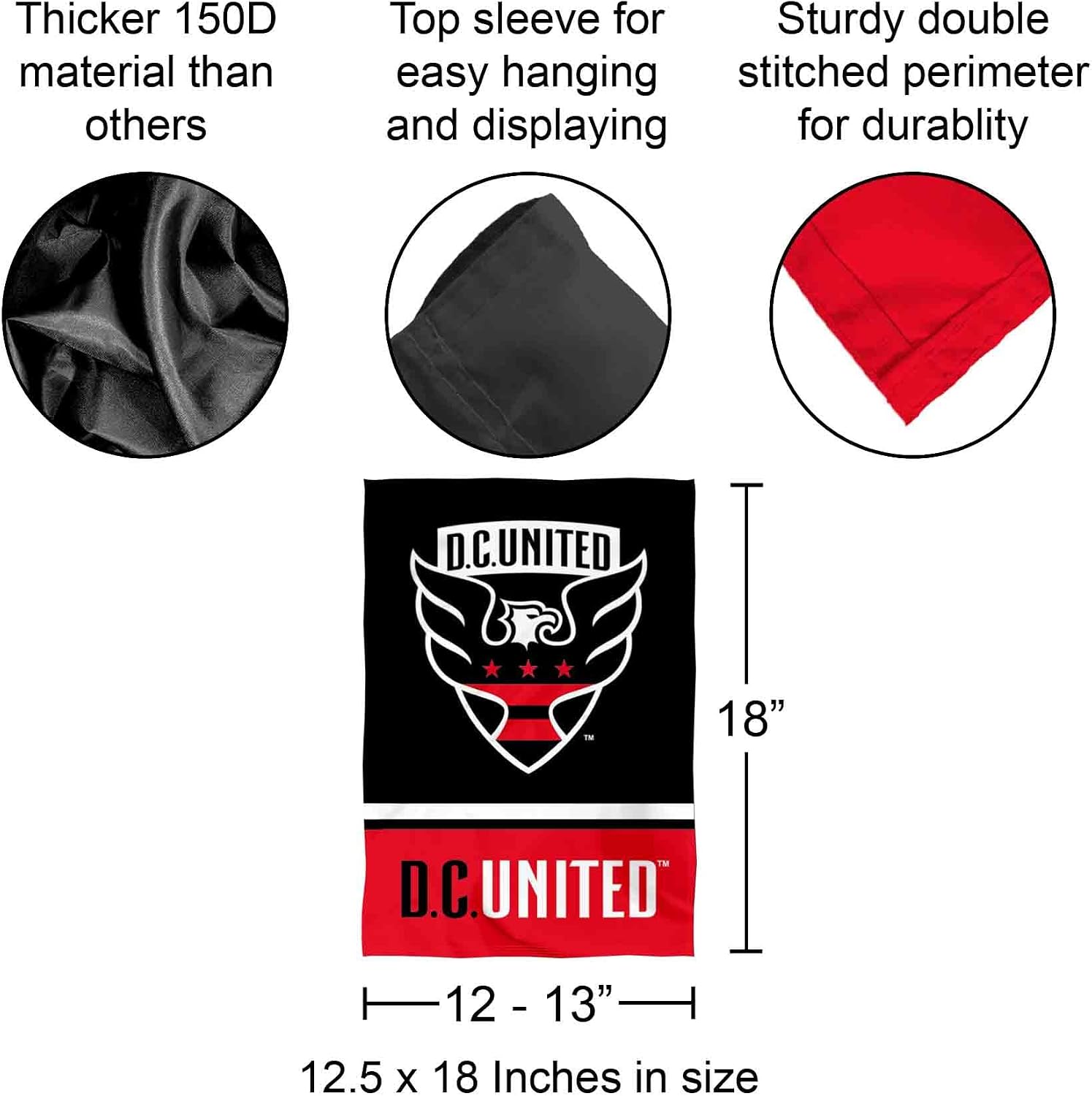 Washington DC United Double Sided Garden Flag