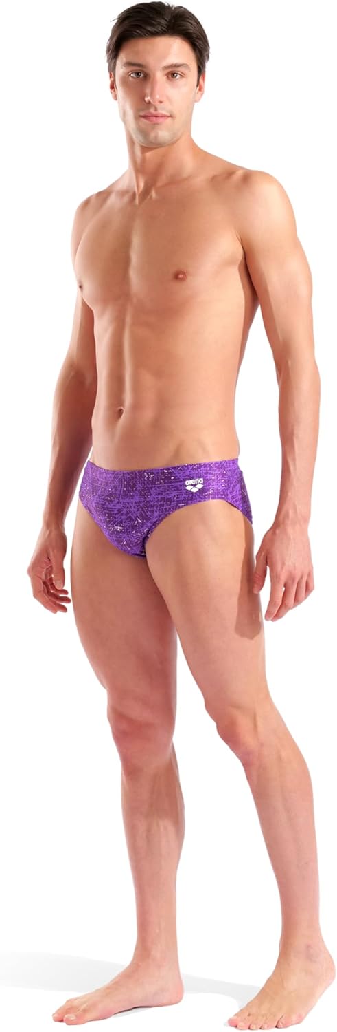 Arena Men's Arena Performance Men's Ribbed Swim Brief Sports Swimwear Training Bathing Suit