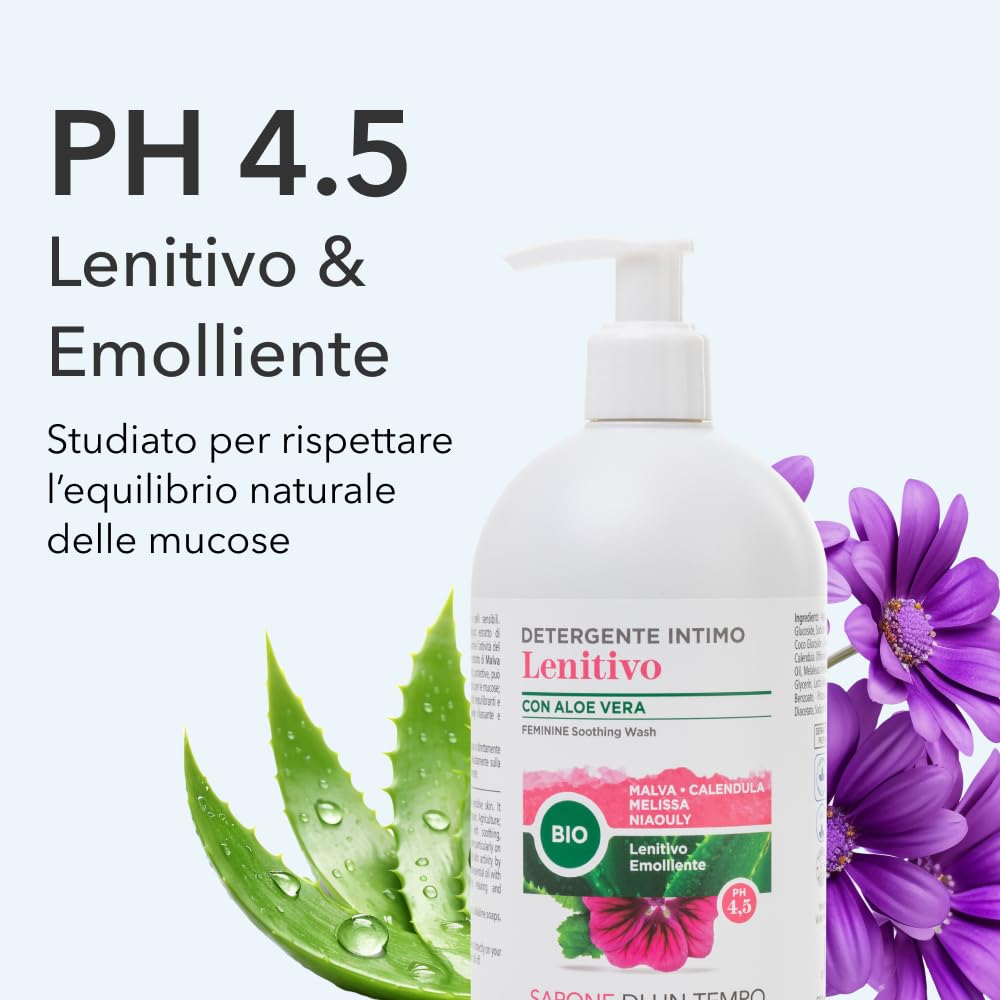 Sapone di un Tempo Detergente Intimo pH 4.5 + Sapone di Marsiglia Lavanda + Docciaschiuma Shampoo Aloe Argan 1500ml, Naturale, Vegan, Detergenti Corpo, Igiene Intima Donna, Mani e Capelli