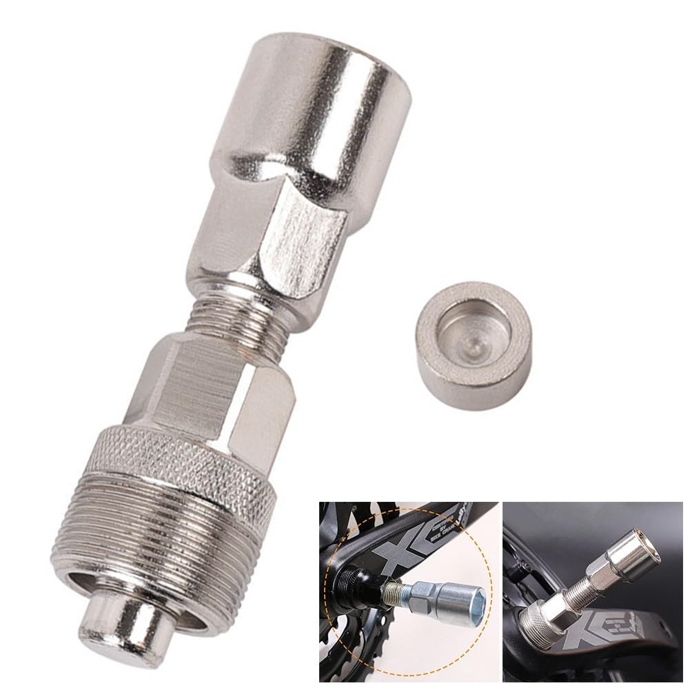 Herramienta extractora de manivela de acero de alto carbono, removedor de pedalier CNC para cono cuadrado, kit de reparación de bicicletas con sombrero superior