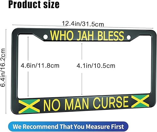 Miniatura 9 de HOSNYE The Closer You Get The Slower I Drive - Marco para placa de matrícula negro, 2 piezas de metal lindo marcos de matrícula, cubiertas de placa