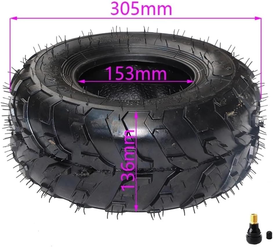 145/70-6 Tubeless Tire 6 Inch Tyre Fit For Four Vehicle 50cc 70cc 110cc Small Front Or Rear Wheels(C)