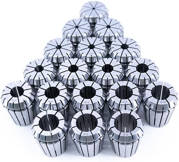 CNC engraving machine tweezers ER32, the number of 18 sets of high precision tweezers with different holes, shagging CNC tool handles with ER32 flexible tweezers