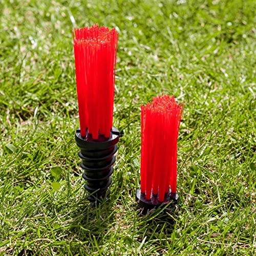 FORZA StadiumMax Grass Marking Tufts [25 Pack] - Screw-in Ground Markers - Eight Color Options (Red)