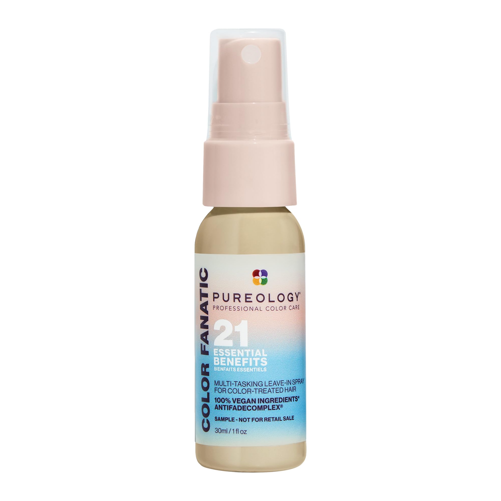 PureologyColor Fanatic Multi-Tasking Leave-In Spray, 21 Benefits for All Hair Types, Heat Protection, Detangling & Frizz Control, Infused with Coconut & Camellia Oils, Color Safe, Vegan