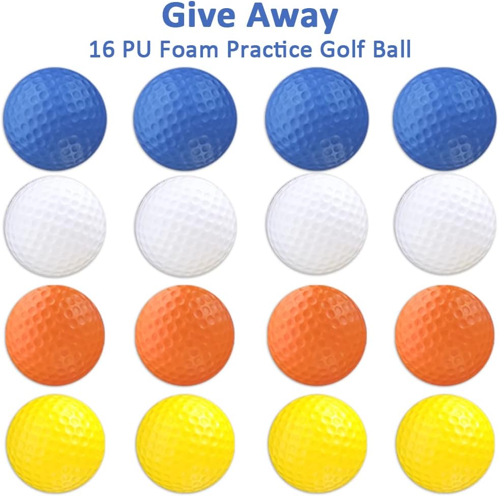 Golf Net, Golf Nets for Backyard Driving-0.43 in Thickened Fiberglass Rod Frame, Golf Practice Net with 16 pcs Foam Balls, 10×7ft Golf Hitting Net, Golf Net with Hitting Mat : Sports & Outdoors