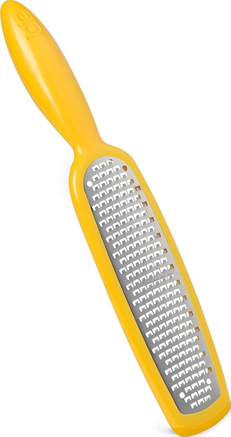 Joie Grate Zester, Handheld Grater Ideal for Citrus, Hard Cheese, Chocolate, Cinnamon, and Nutmeg, Stainless Steel, Multiuse Kitchen Tool, BPA-Free, Colors May Vary