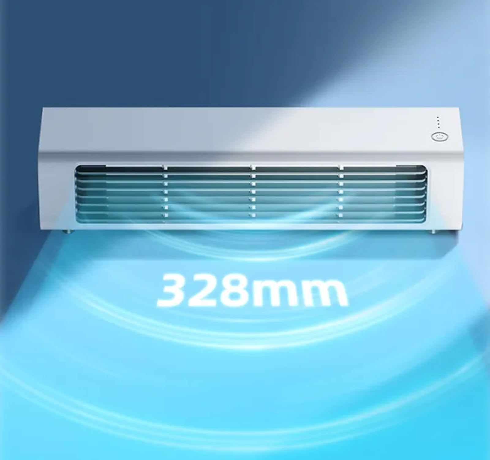 Ventilador de aire acondicionado inalámbrico portátil – Ventilador de refrigeración montado en la pared con 3 ajustes de velocidad para dormitorio, oficina, hogar y coche, refrigeración instantánea de