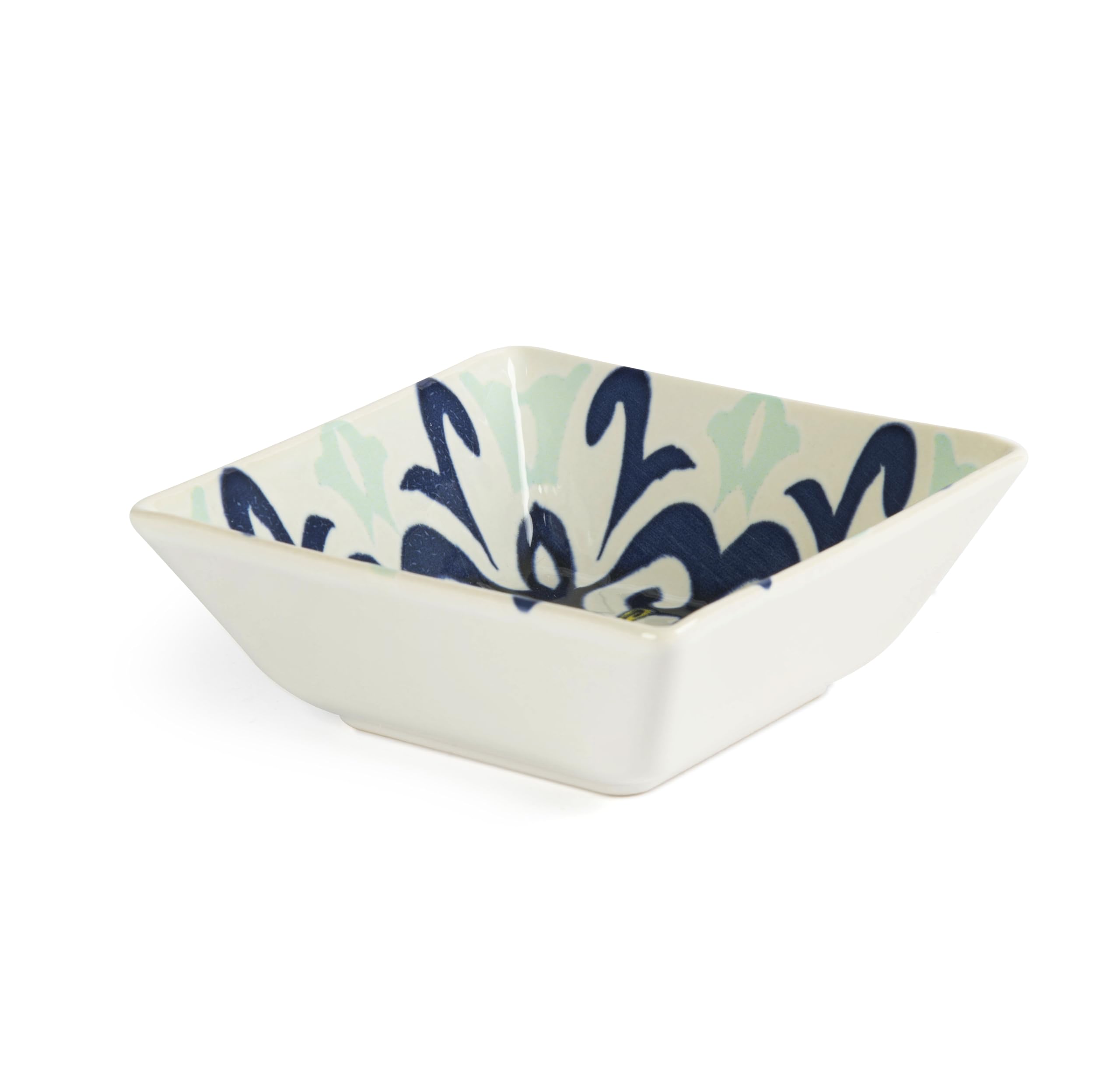 Excelsa Amalfi Set of 6 Ceramic Cups, 13 x 13 cm, Lemon Blue and White