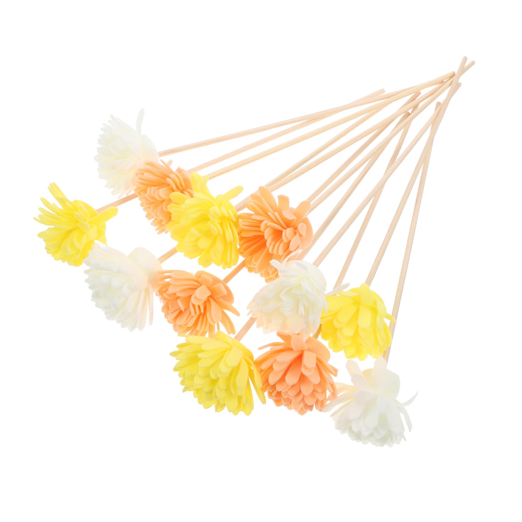 Beavorty 12Pcs Flower Reed Diffuser Sticks Decorative Reed Diffuser Flowers for Essential Oils Multiple Colors and Styles for Home Fragrance