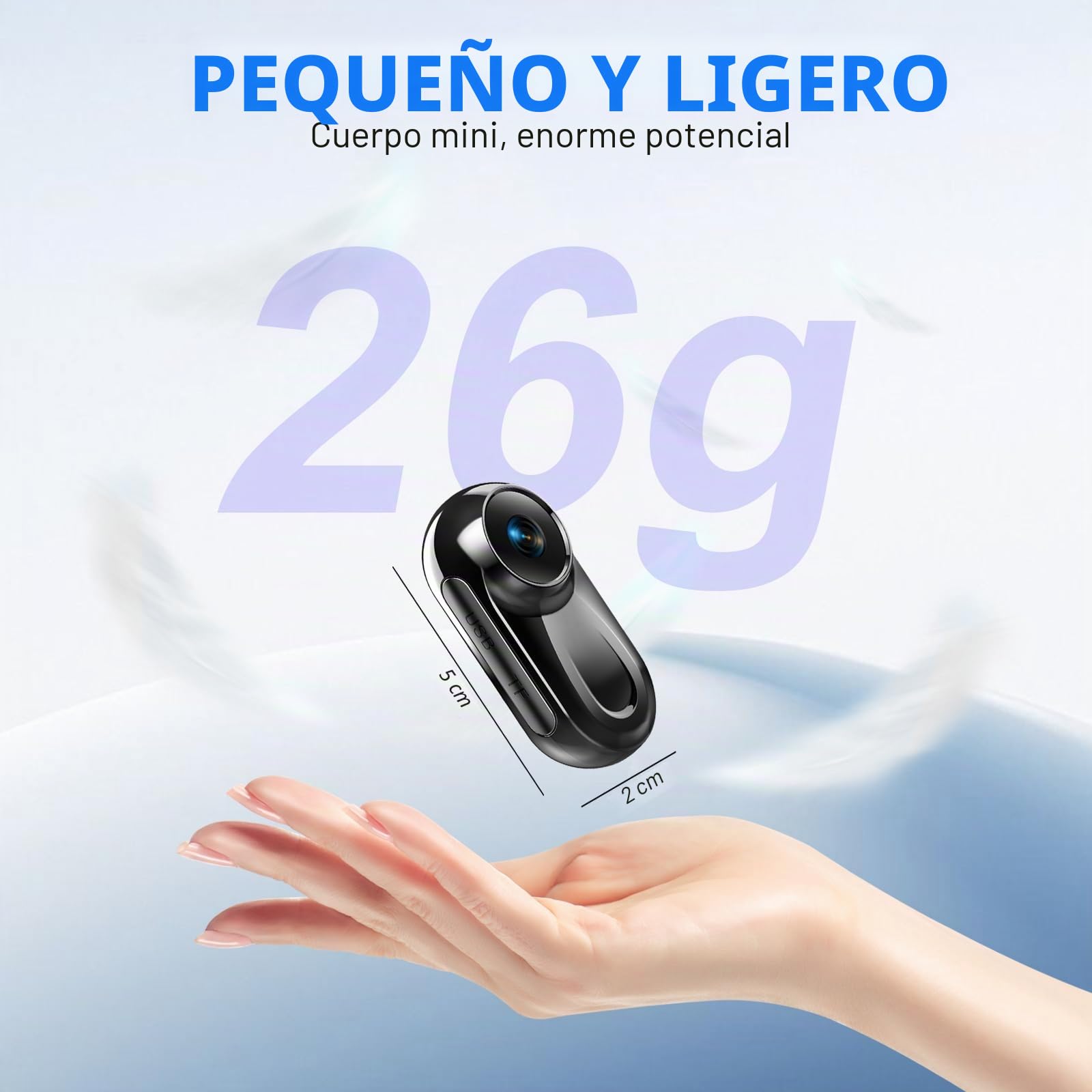 Mini Camara Acción 1080P HD, Cámara Accion Magnético 120° Gran Angular | Soporte Action Cam, Portables Deportiva Bodycam con Accesorios para Casco Moto, Ciclismo, Senderismo, Aventuras al Aire Libre