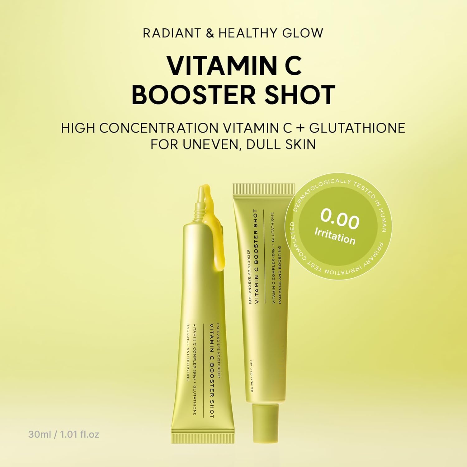 Siero potenziante alla vitamina C, glutatione, niacinamide e vitamina E, per la cura delle macchie scure, linee sottili e rughe, pelle di vetro, 30 ml, 2 pezzi