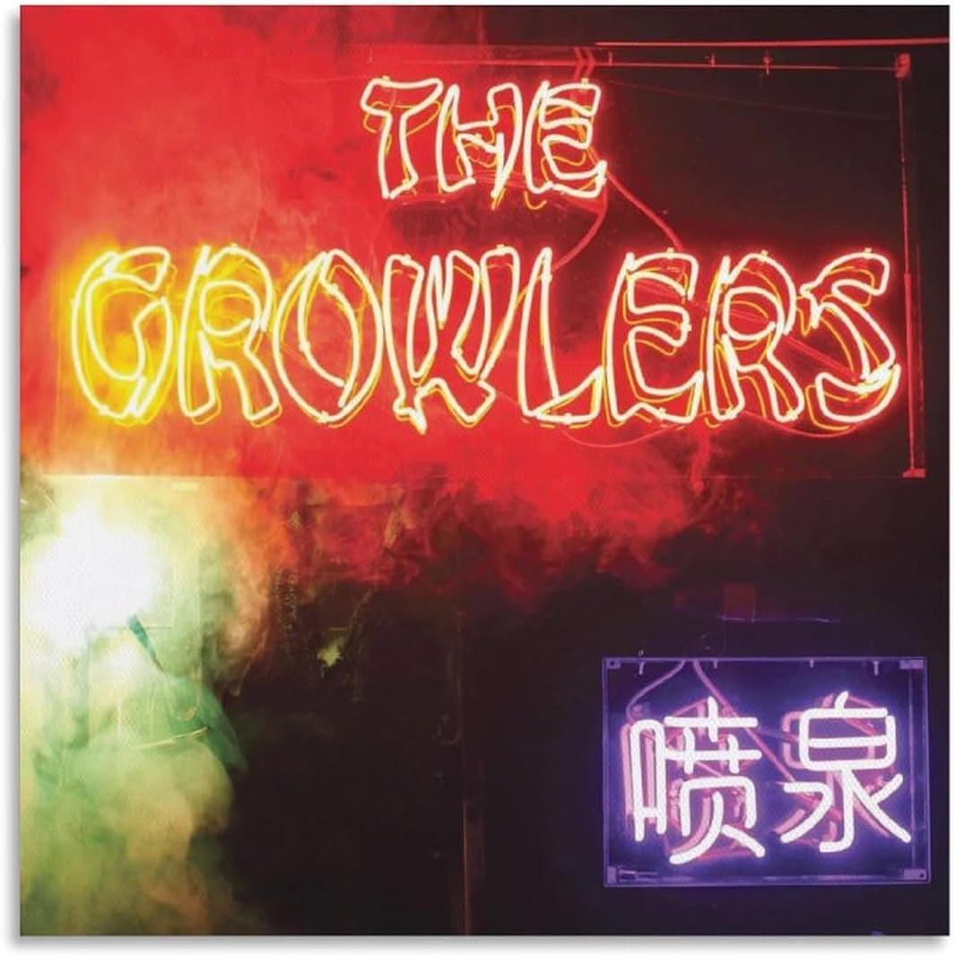 LAMIBABA The Growlers Posters Chinese Fountain Canvas Poster Bedroom Decoration Landscape Office Valentine's Birthday Gift Unframe-style12x12inch(30x30cm)