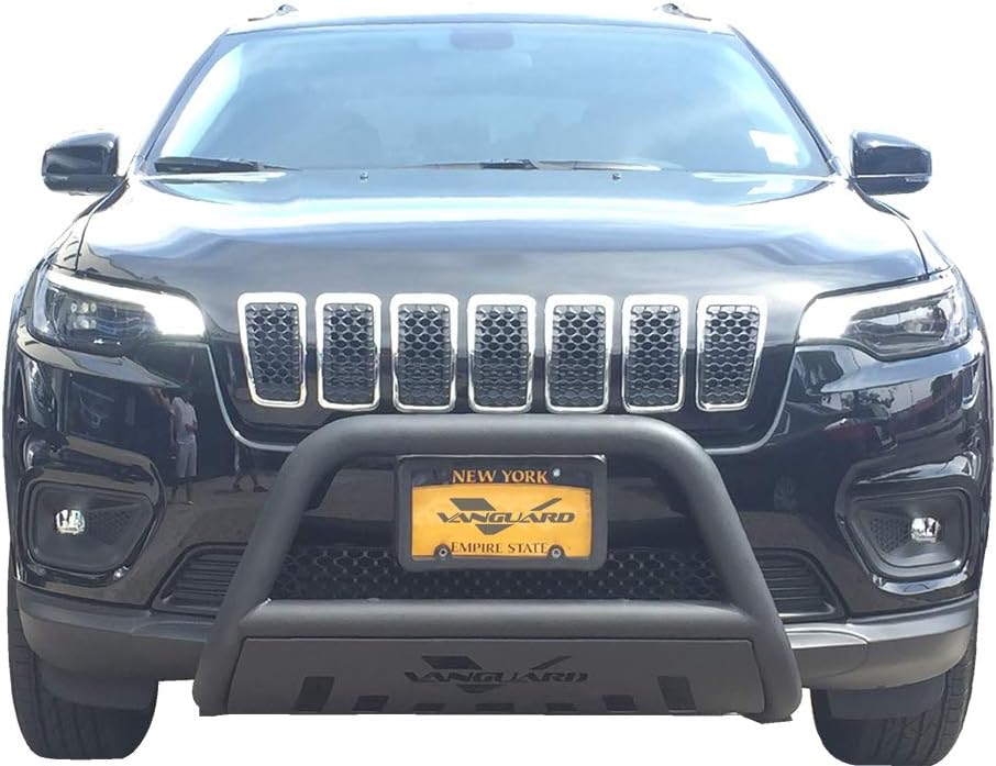 Vanguard Black Powdercoat Classic Bull Bar | Compatible with 14-24 Jeep Cherokee