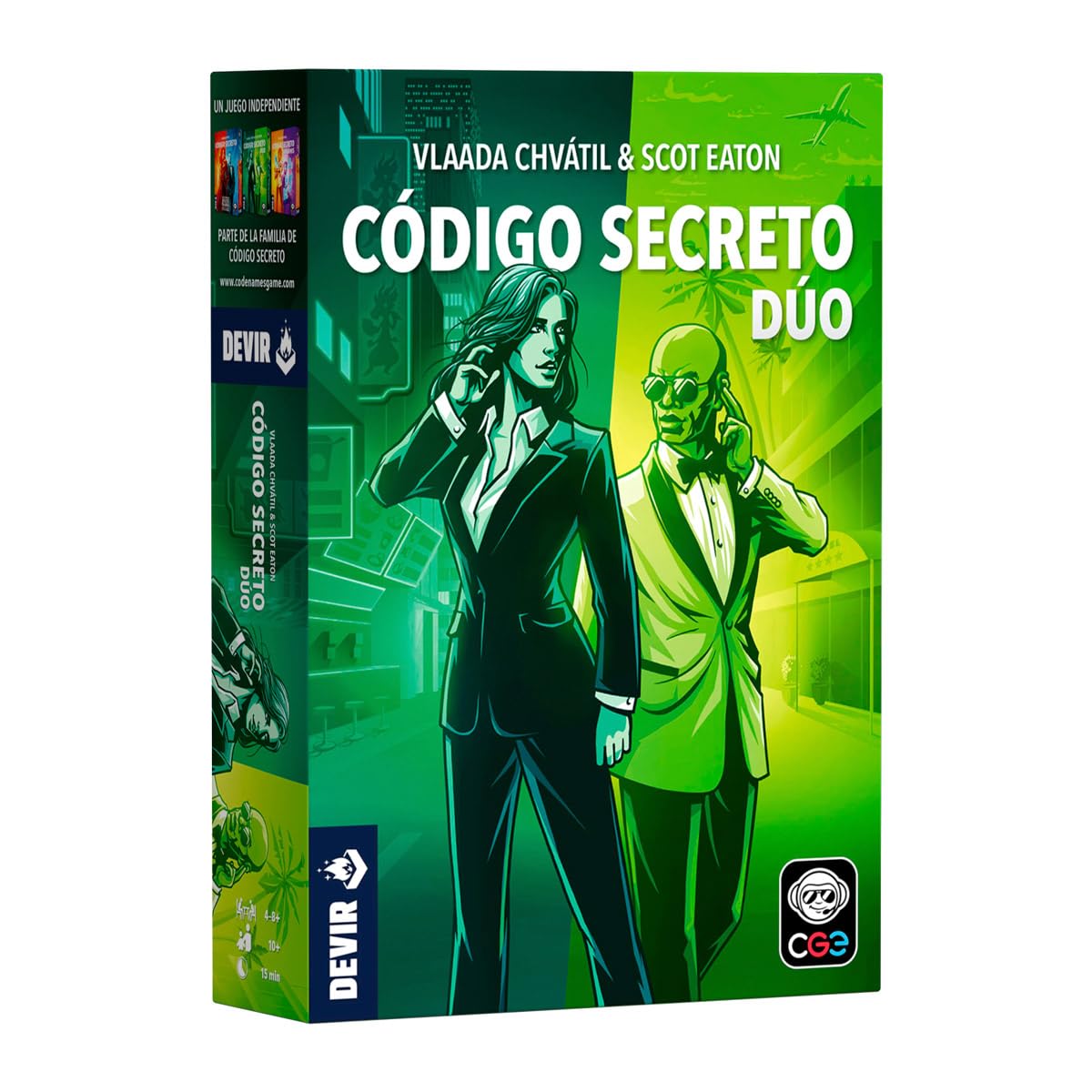 Devir - Código Secreto Dúo, Juego de mesa con Amigos, Juego para fiestas, para 2 Adultos (BGCOSED)