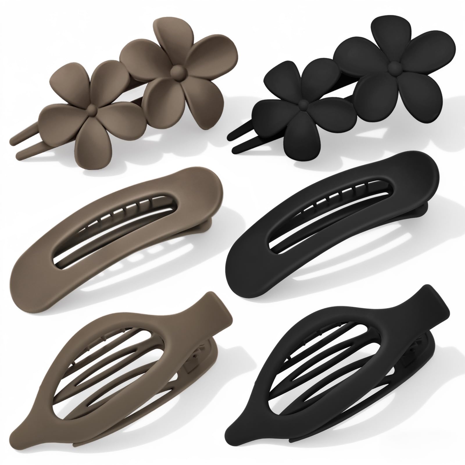 Photo 1 of obeoby 6 Pcs Flat Hair Claw Clips