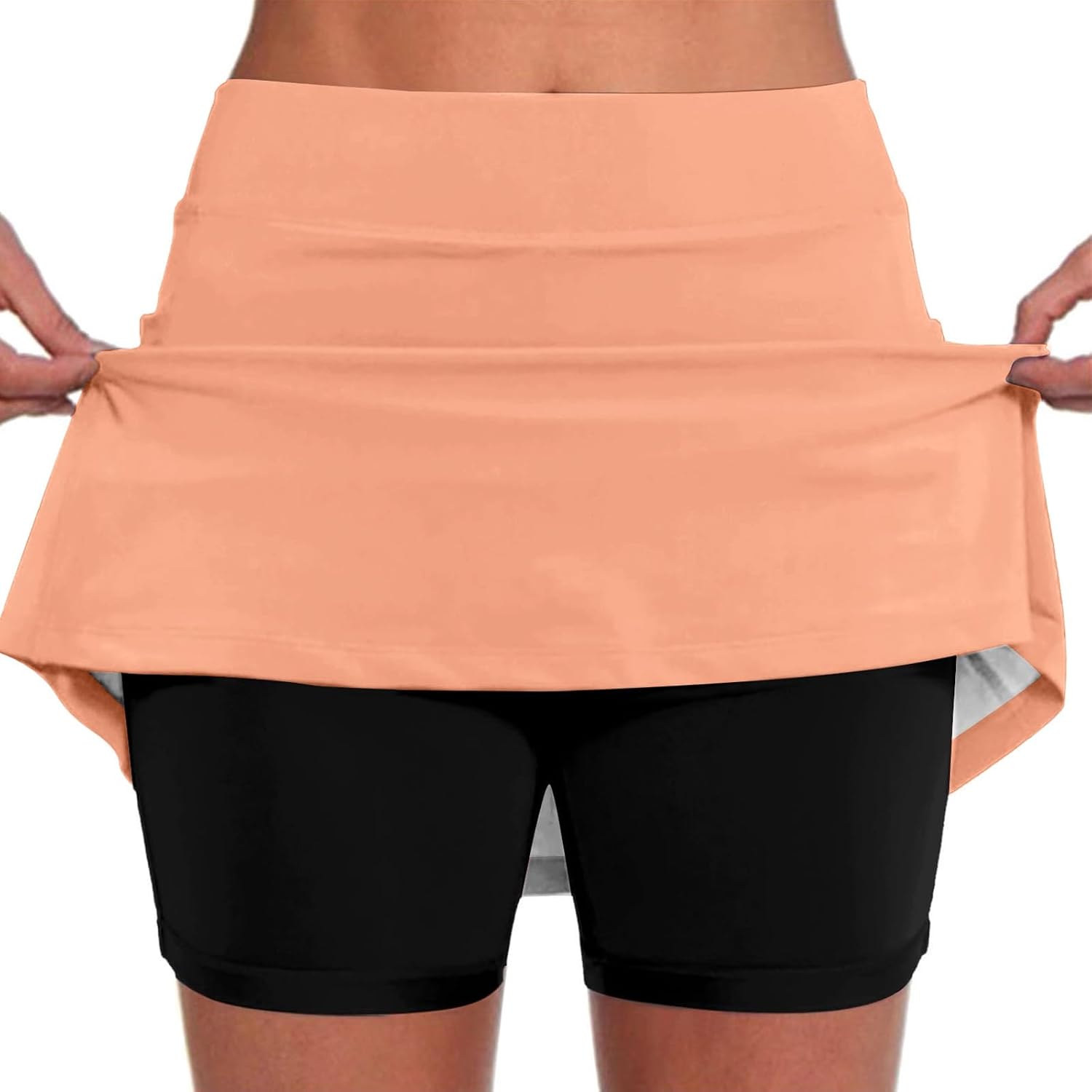 Skorts for Women with Pockets High Waist Tummy Control Tennis Skirts with Shorts Summer Causal Athletic Golf Skorts