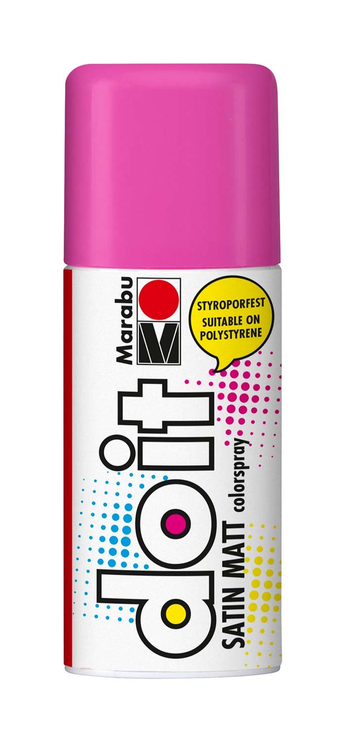 Marabu do-it Satin Matt Spray Paint, 033 Rose Pink, 150 ml, Weatherproof, Lightfast and Quick Drying
