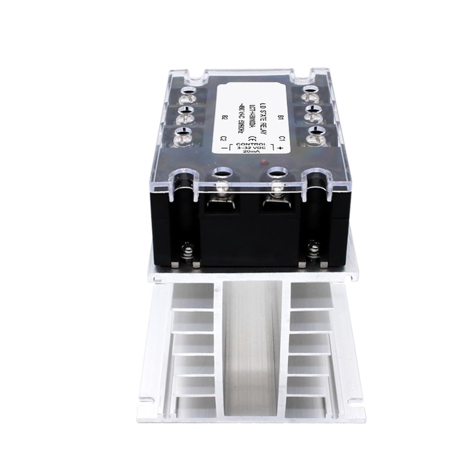 BALYDLUL Three Phase Solid State Relay With Radiator 3-32VDC 24-480VAC 10A 25A On-off Relay 3-phase(25A,AC control AC)