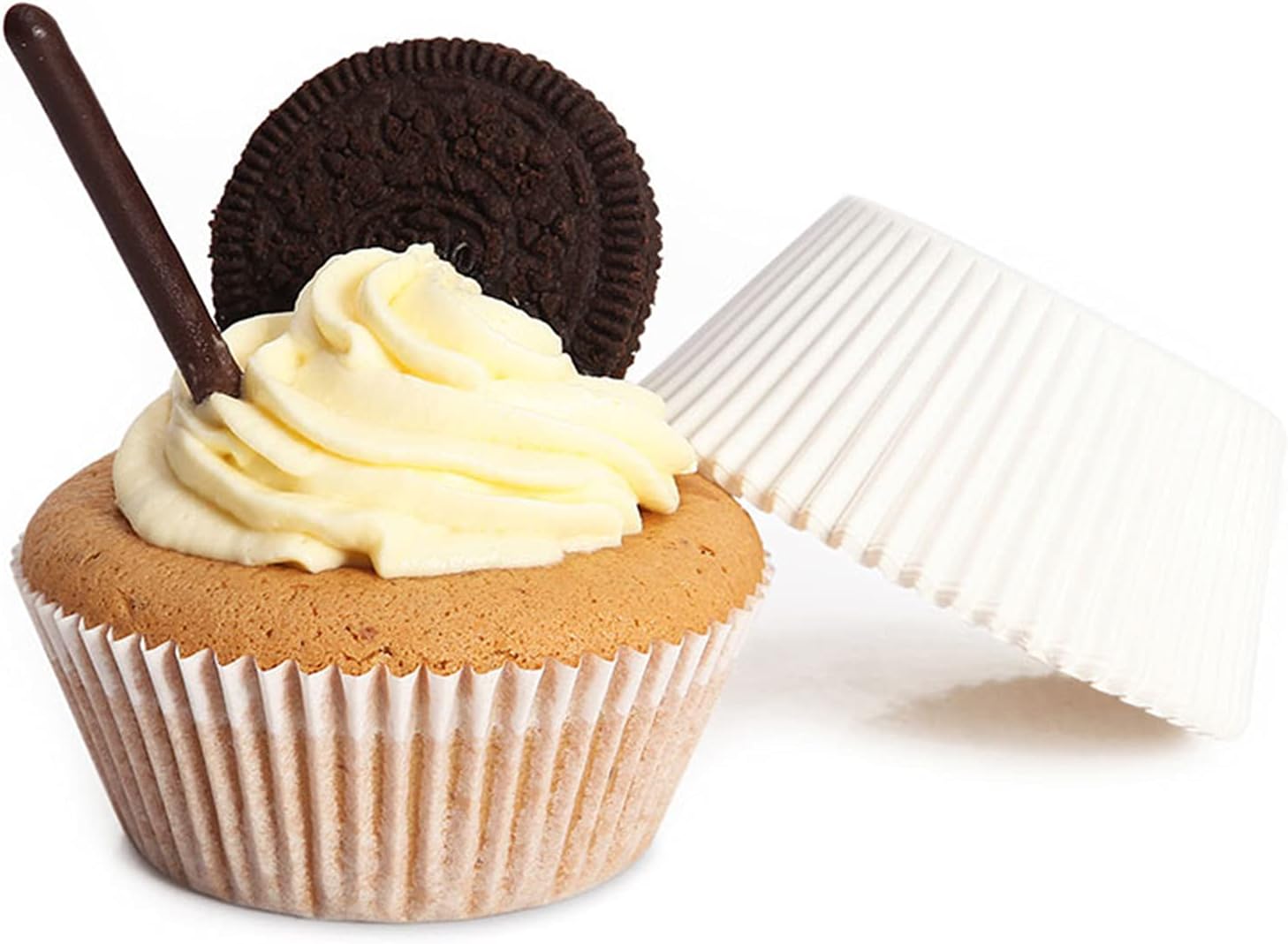 Tosnail 2000 Packs Standard Cupcake Liners Muffin Liner Muffin Wrappers Food Grade & Grease-Proof Paper Baking Cups - White - Image 6