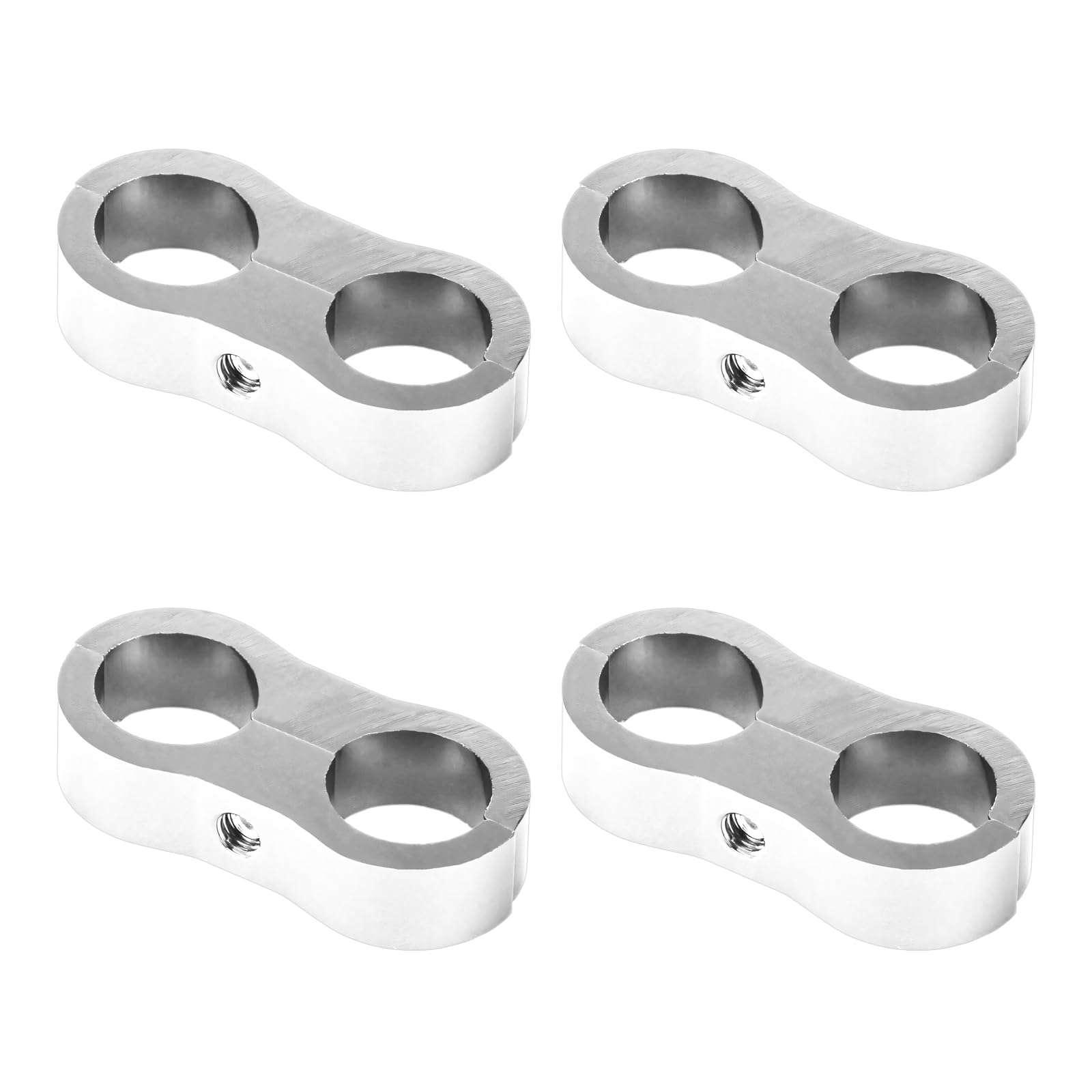 of 4 Aluminum AN8 Fuels Line Clamps High Strength Tube Clamps for Automotive Hose Management & Secure Fastening Coal Line Divider