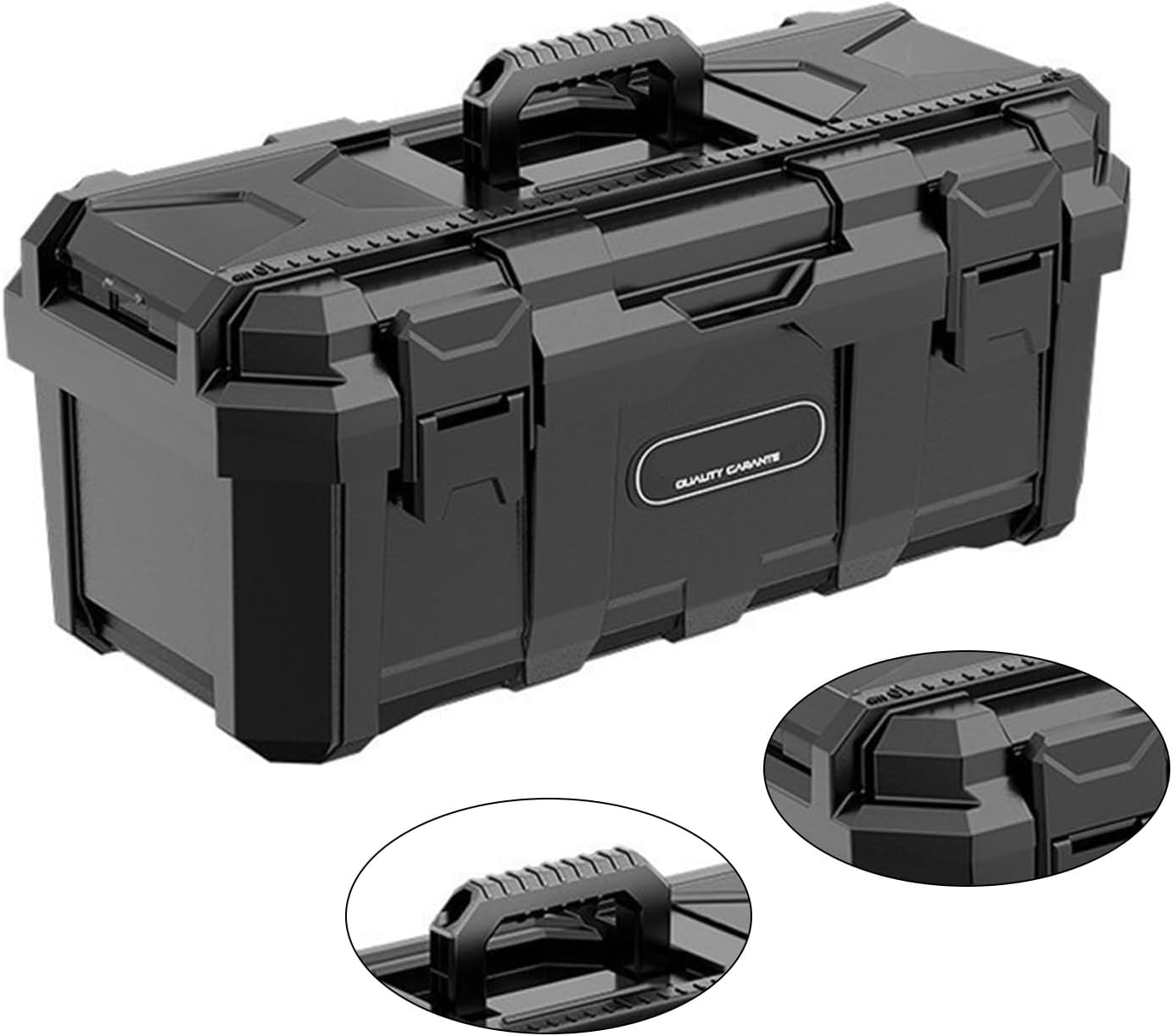 Essential Tool Box Secure Storage With Strong Support, Removable Tray, Double Layer Design