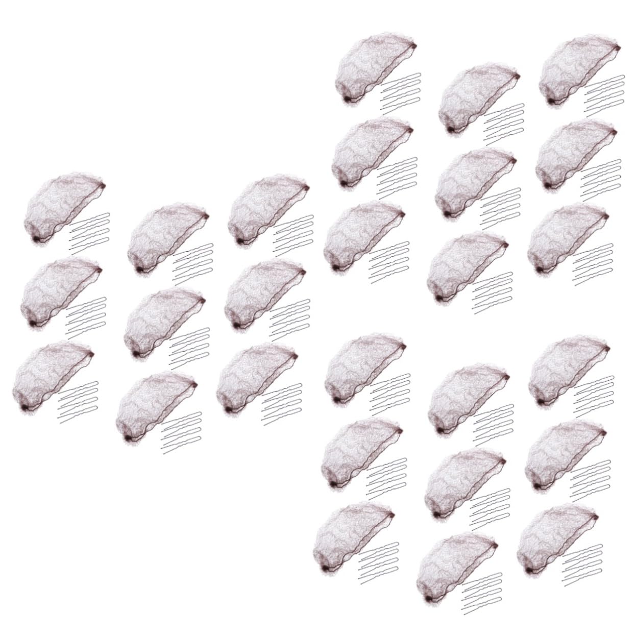 DOITOOL 150stücke Nylon Haarnetze Unsichtbare Elastische Mesh-bun-haarnetze Für Ballett in Kaffee Plus U-förmige Haarnadeln Für Tänzerinnen Und Damen Freizeit
