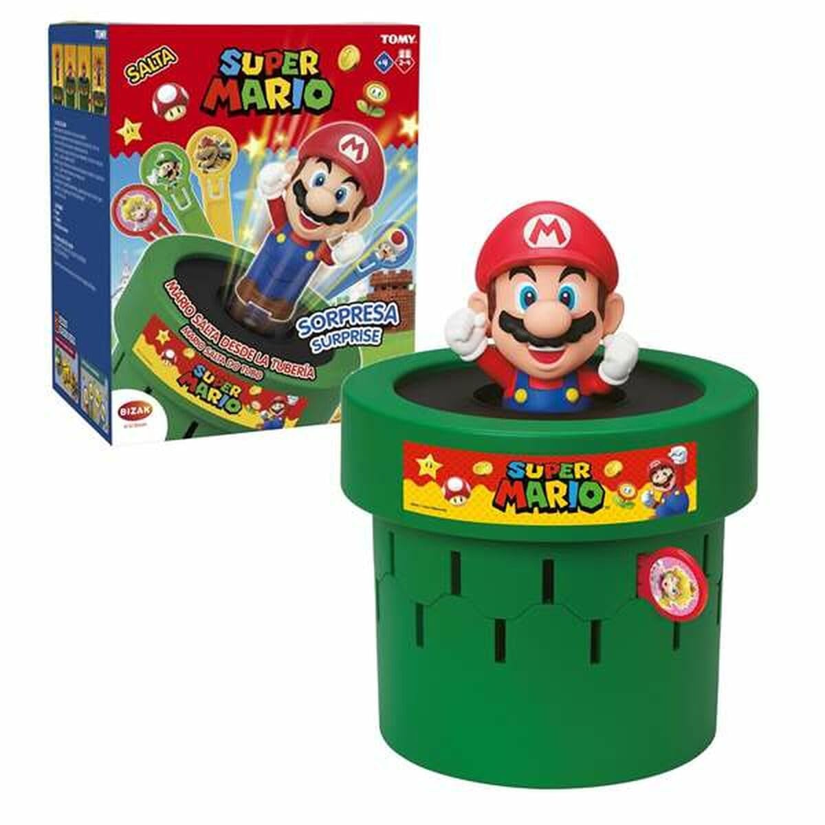 Bizak Salta Super Mario de Nintendo, Juego de Mesa con Figura de Super Mario de Gran tamaño y 24 Sticks (30693538)