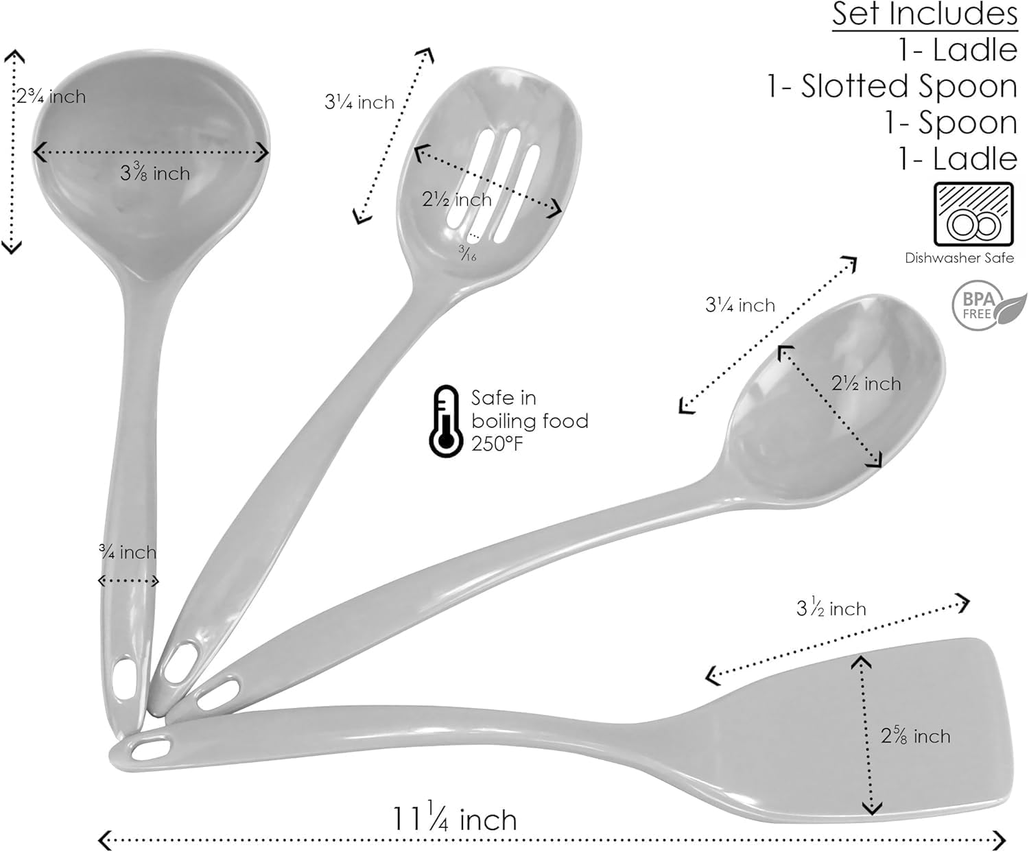 Calypso Basics 81601 Reston Lloyd zestaw przyborów z melaminy, 4-częściowy, różowy