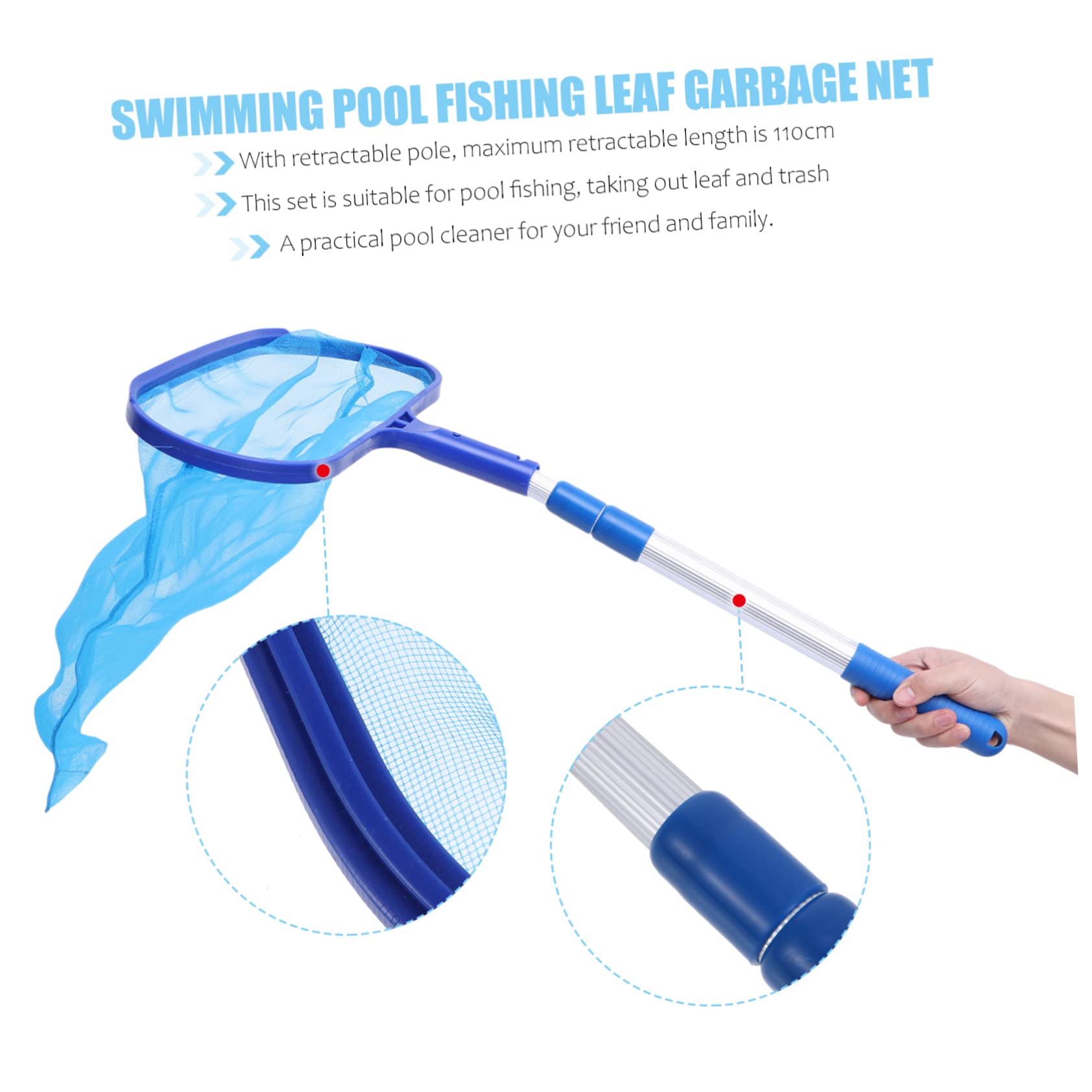 YARNOW 2 Juegos Red De Limpieza De Piscinas Rastrillos Accesorios para Redes De Limpieza De Piscinas Accesorios para Piscinas Red De Pesca De Piscina Malla Fina para Neto Aluminio