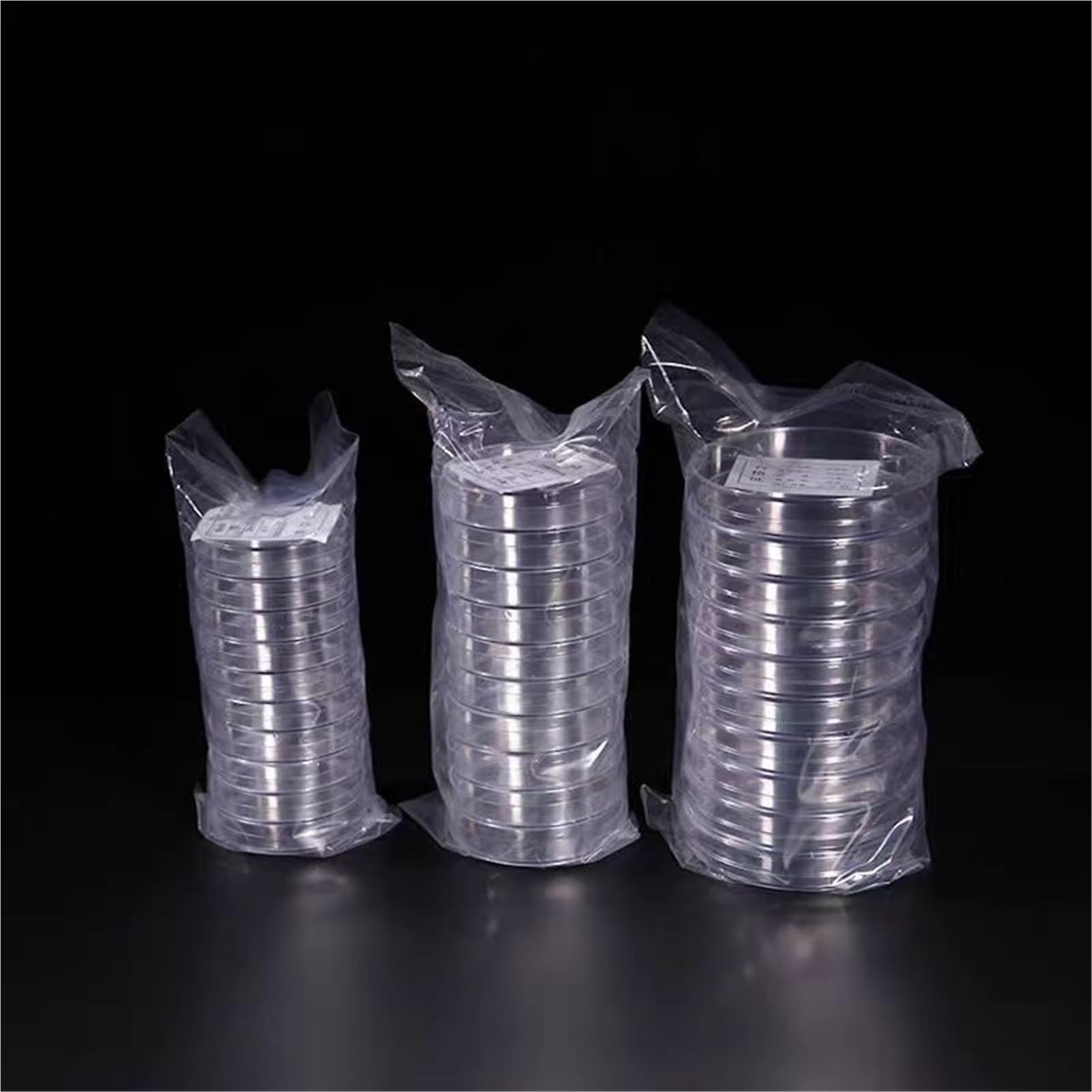 10 unids/Pack Laboratorio 35mm 60mm 90mm 100mm 120mm 150mm Placa de Petri de plástico desechable Equipo de Laboratorio Plato de Cultivo(150mm)