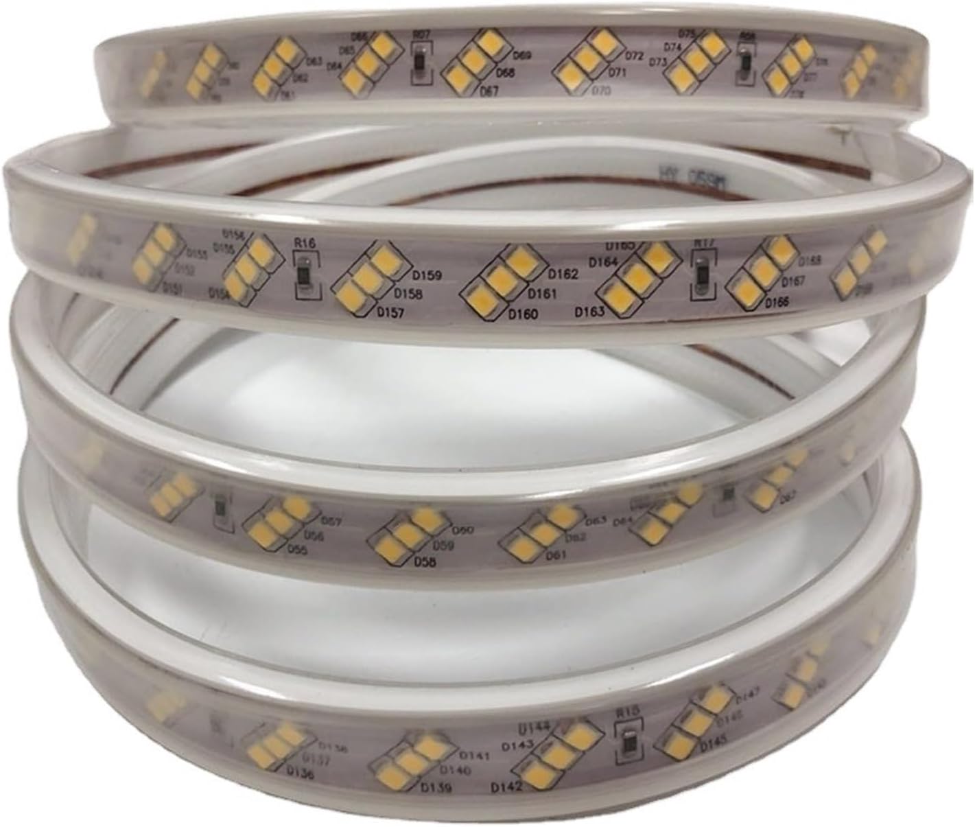 Led lamp with living room home super bright three rows of neon line lights engineering waterproof light strip hotel building lighting 220V 10 meters 180 lights/meter ( Size : 220v2835 (warm white ligh