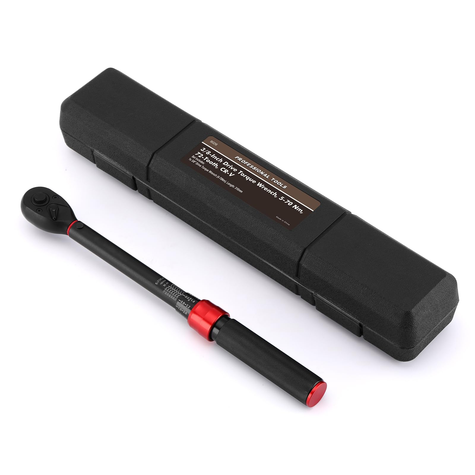 MIXPOWER 3/8" Drive 72 Teeth Torque Wrench, 5-70Nm, CR-V, with Storage Box
