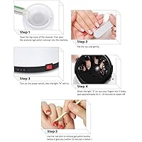 Vista 9 de Máquina removedor de esmalte de uñas de gel, máquina removedor de uñas de gel de 36 W, máquina portátil de vaporizador de uñas, máquina limpiadora