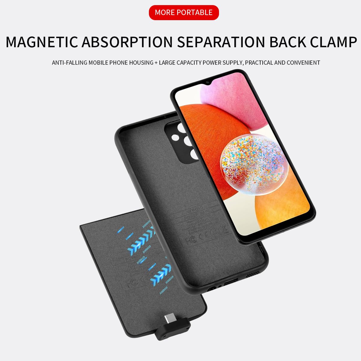Caso Carica per Samsung Galaxy A14 5G Slim Portable - Dettaglio