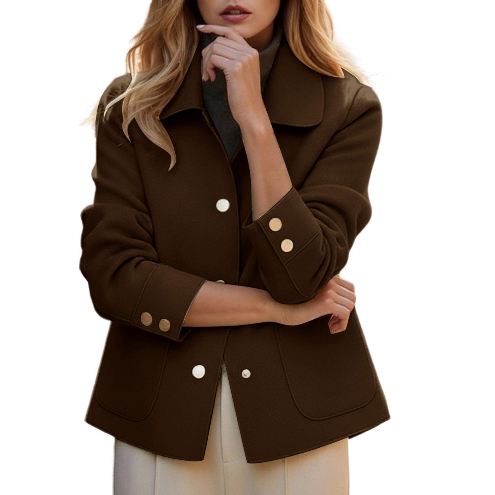 Trench Coat Femme Veste Mi Saison Parka Courte Blouson Légère Imperméable Manteau Jacket Ete Peacoat Demi Cintré Court Caban Léger Printemps Été Grande Taille