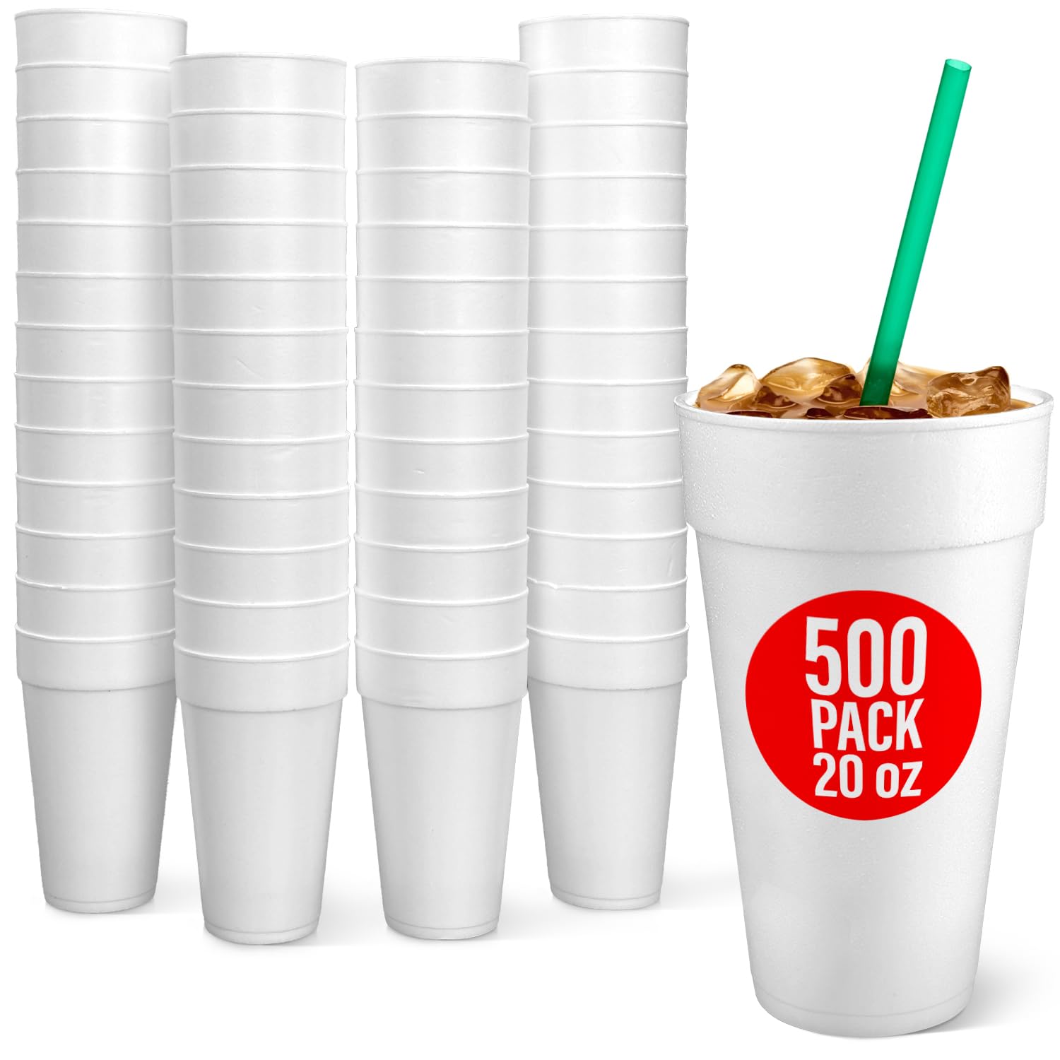 Shop Square 20 oz Styrofoam Cups Case of 500