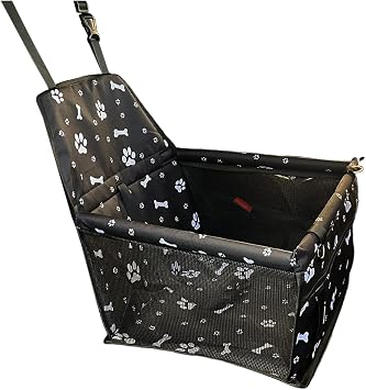 Pet Car Seat, Waterproof Oxford Dog Car Booster Seats, Black Bone