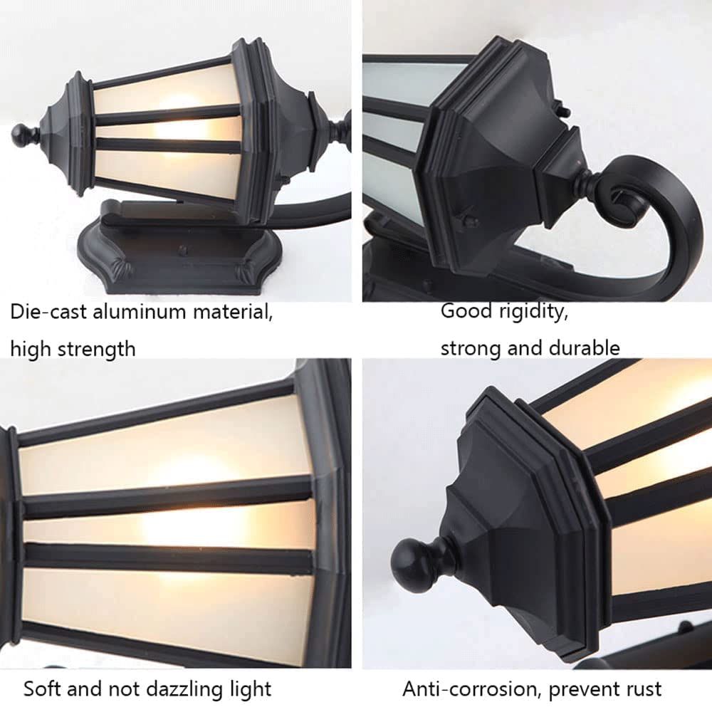 SEMANHUA Edison lampa ścienna, aluminiowa, czarna, przemysłowa lampa ścienna w stylu vintage, retro, metalowa, do domu, hotelu, jadalni, latarni ściennej, oświetlenia zewnętrznego