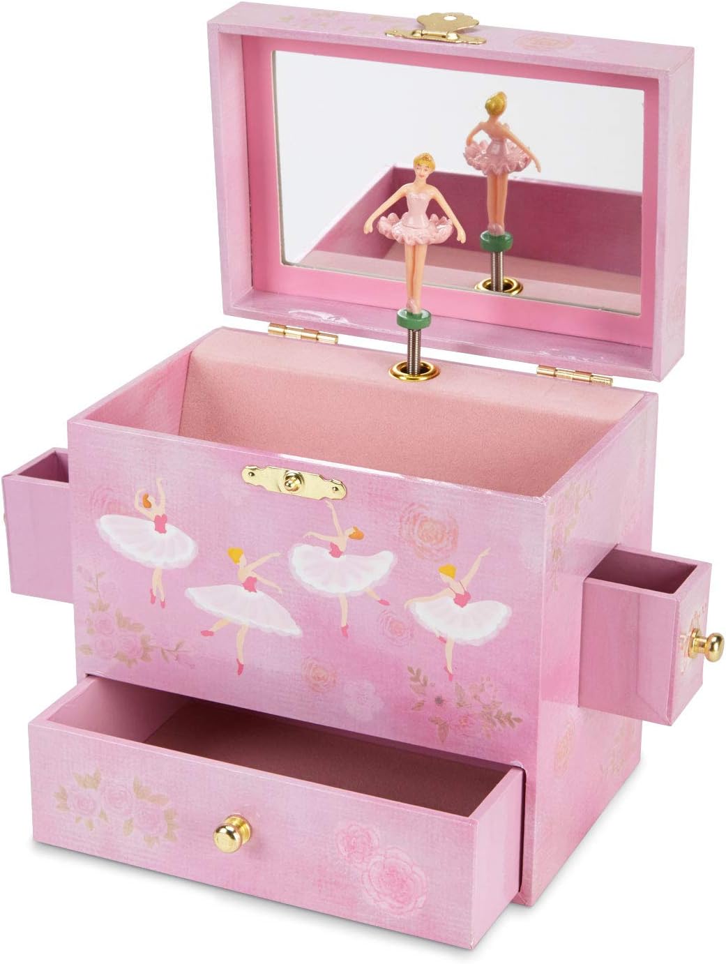 Jewelkeeper Ballerina Musical Jewelry Box with 3 Drawers
