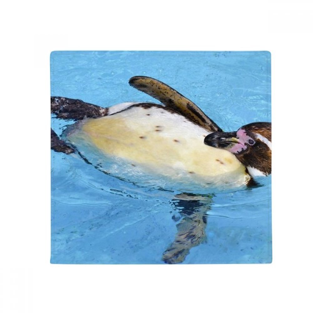 Tapis de sol pingouin de l'Antarctique rond anti-dérapant multicouleur 60cm