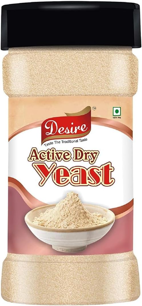 - Desire Baker's Active Dry Yeast 140g| Instant Dry Yeast for Baking Bread, Pizza Dough, Cakes & More.