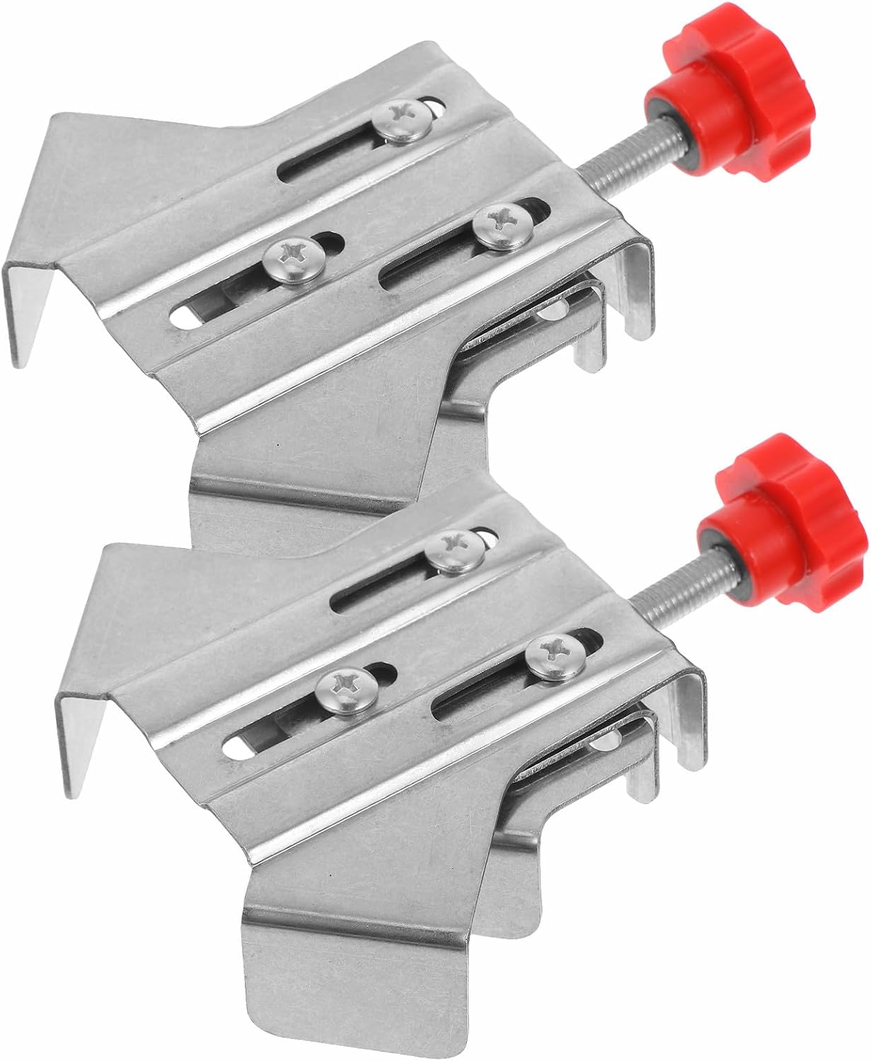 Kisangel 2pcs Stainless Steel 90 Degree Corner Clamps Woodworking Right Angle Holder Adjustable Fixed Clamping Tool for Picture Frames Aquarium Reinforcement